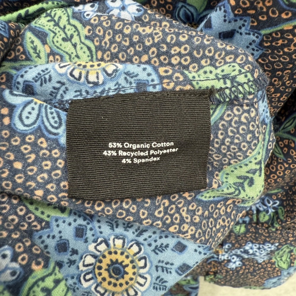 Summersalt The Countryside Poplin Tiered Shirtdress Rustic Floral in Midnight L - Picture 9 of 14